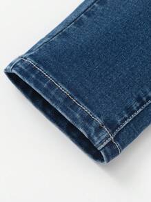 Balabala 女孩刺繡牛仔褲，時尚春裝