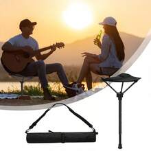 1PCS Portable Folding Stool Tripod Chair Travel Fishing Camping Collapsible Seat - 1 - Xem 7