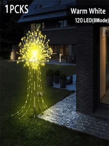 1pc Outdoor Solar Plug-In Fireworks Light, Solar Decorative Light, 8 Modes Of Outdoor Decorative Lawn Light, Suitable For Courtyard, Passage, Party Decoration