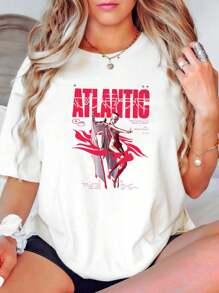 100% Cotton Chase Atlantic Classic T-Shirt, Chase Atlantic Tee, Chase Atlantic Merchandise, Paradise, Beauty In Death, Gift For Men And Wome Versatile Comfortable Casual Summer Soft Slightly For Women Homme Fashion Graphic Print Round Neck Short Sleeve Stretched Top For Everyday Wear Streetwear Designer Clothes - White - View 1