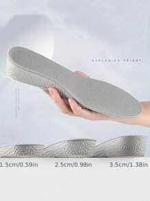 1 双男女通用增高气垫鞋垫，减震舒适鞋垫，适用于运动鞋、休闲鞋、运动鞋等。 - 灰色2.5cm - 查看 3