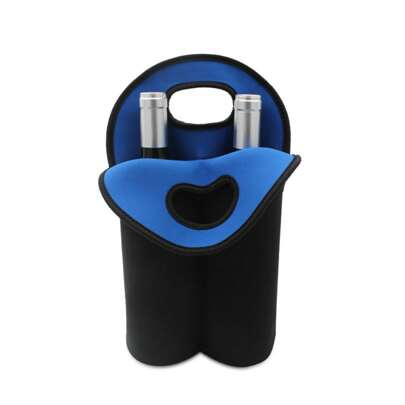 Neoprene Wine Tote For 2PCS Wine Bottle Reusable Carrier Cooler Bag For Wedding Birthday Free Shipping Insulated
