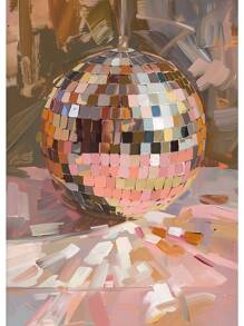 1 张海报热门蓝色墙壁艺术迪斯科舞厅家居装饰印刷少女柔软学院风多巴胺帆布画礼物无框架 - 彩色 - 查看 19