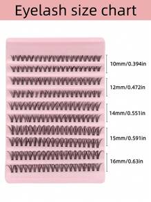 200 piezas de pestañas 30D, kit de pestañas sintéticas de visón DIY - rizado D de 0.07mm, longitud mixta de 10-16mm, ojos brillantes, racimos de pestañas 3D naturales y esponjosos, herramientas de maquillaje reutilizables, adecuado para todas las ocasiones, regalo ideal, regalo navideño