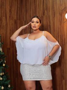 Plus Size Dresses - 白色 - 查看 3