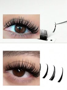 LAKANAKU 12 Rows 0.07mm/0.05mm Manga Wet Lashes Eyelashes Extensions C Curl Matte Black Wet Look Eyelashes Wet Lashes Cosplay Eyelash Extensions 0.07mm Mink Wet Look Lashes Extension Manga Wispy Premade Russian A Shape Natural Eyelashes
