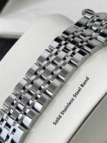 Pablo Raez Relógio masculino glamoroso de 1 peça, famoso, novo, luxuoso, em aço inoxidável SUS304, resistente à água até 50 m, com calendário, em metal sólido, aço pesado, temporizador, casual, moderno, de quartzo, para homens, com escala numérica arábica, ponteiros luminosos, preto, relógio de pulso empresarial de alto nível para uso diário, presente para pai ou amigo, Natal e Ano Novo
