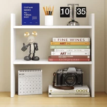 1pc 2/3 Tier Desktop Storage Rack, Simple Book Shelf For Bedroom, Study Room, Dorm, Suitable For Storing Stationery, Alarm Clock, Plants, Cosmetics, Kitchen Spice Rack