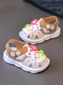 Children's Cartoon Car Pattern Soft Bottom Indoor/Outdoor Sandals, Summer, Boys - White - View 7