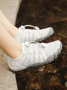 1 双儿童赤脚鞋，男童女童速干水袜赤脚沙滩游泳涉水鞋，夏季凉鞋 - 白色 - 查看 4