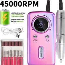 New Nail Polisher 45000 Rpm Rechargeable Portable Nail Polisher Professional Polishing Nail Remover.