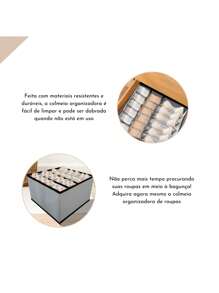 Underwear Organization Box: Keep Your Clothes Organized And Accessible! Compact, With Adjustable Dividers And A Stylish Design To Make Your Routine Easier - Xám - Xem 3