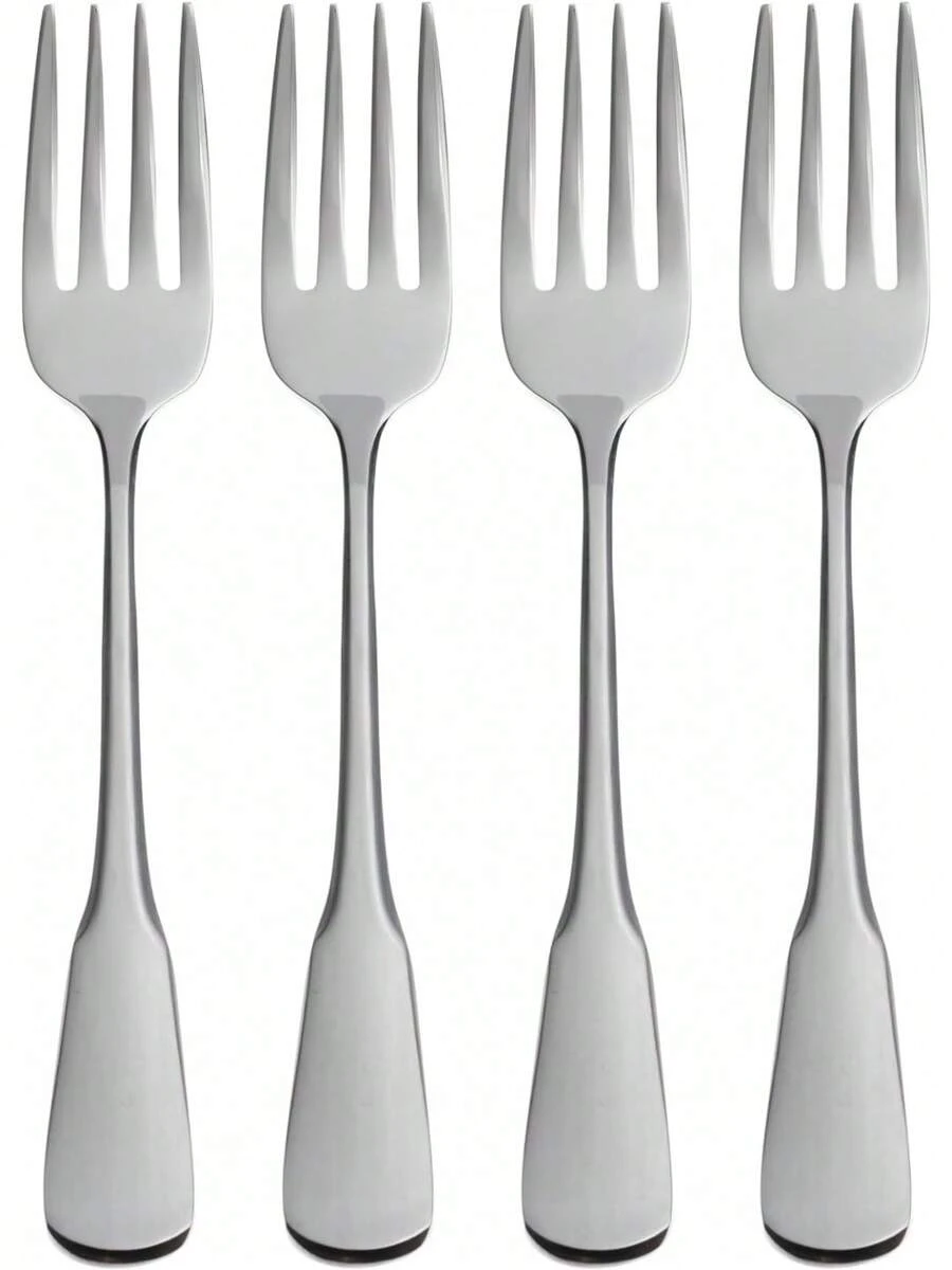 Tenedores de ensalada Oneida Colonial Boston para uso diario, 0.55 LB, metálicos - Plateado - Ver 1