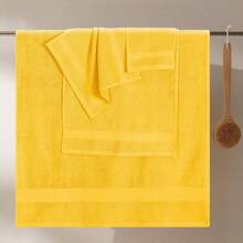 Ultra Soft 8-Piece Towel Set -% Ring Spun Cotton, 2 Oversized Bath Towels 27x54, 2 Hand Towels 16x28, 4 Wash Cloths 13x13 - Daily Use, Hotel & Spa - Olive Green, Luxury Towel Set - 芥末黃 - 查看 2