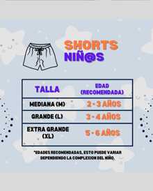 shorts unisex para niño y niña ECONOMICO para verano ligero - Ponche de Fiesta - Ver 3