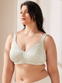 WINGSLOVE Plus Size Wireless Soft Cup Bra - Comfortable Full Coverage Bra With Wide Straps, Ideal For Everyday Wear - White - View 7