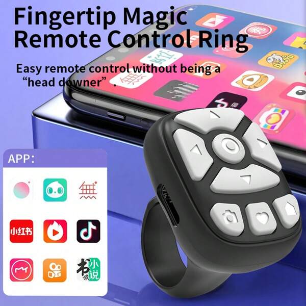 S22 Portable Smart Wireless Ring Remote Control Wireless Selfie Distance Smart Finger Ring Remote Control