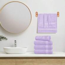Ultra Soft 8-Piece Towel Set -% Ring Spun Cotton, 2 Oversized Bath Towels 27x54, 2 Hand Towels 16x28, 4 Wash Cloths 13x13 - Daily Use, Hotel & Spa - Olive Green, Luxury Towel Set - 紫色 - 查看 4