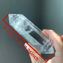 Stunning Natural Transparent Quartz Double Pointed Gemstones - Perfect Home Decoration And Unique Gift Creative Crystal Decoration - White - View 3