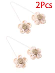 1pc/2pcs Curtain Tiebacks Floral No-Punch Twist Curtain Tiebacks Curtain Decorative Tiebacks Home Decoration Gifts Birthday Graduation