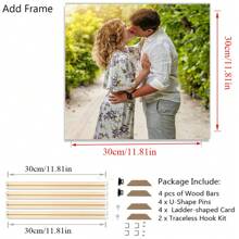 1 Canvas Customized Photo With DIY Photo Frame Or Frameless Poster, Valentine's Day Gift, Customized Photos For Loved Ones, Family, Friends, And Pets, Dogs, Cats, Large-Sized Home Decoration Suitable For Placing In Living Rooms, Bedrooms, Offices, Tea Rooms, Restaurants, Schools, Bathrooms, Customized Hanging Paintings, Personalized Wall Decoration Paintings,Home & Living,Christmas Home Atmosphere,Souvenirs,Reusable,Adorable,High-Quality - Style 1 - View 17