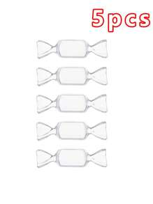 10 piezas Cajas de regalo para fiestas con forma de caramelo, organizador de anillos con tapa, contenedor de plástico para caramelos lindo, estuche de exhibición para joyería DIY, accesorios para Navidad, boda, fiesta y viaje