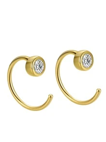 Esberry 1pc Twelve Constellation Nose Stud Ladies 925 Sterling Silver Exquisite Ladies Jewelry Gift