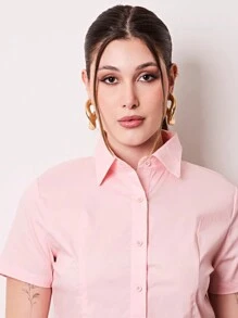 Women Blouses - Màu Hồng baby - Xem 4