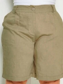 Women's Plus Size Social Bermuda Shorts Sensory - 綠色 - 查看 6