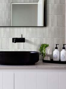 10 Pcs Matte Peel And Stick Tile Backplash, 3D Tile Stickers For Bathroom, 3D Wall Panels Indoor, Kitchen Decor, Modern Wall Decor - Multicolor - View 2