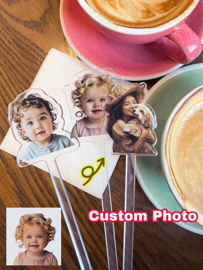 1pc Custom Coffee Stirrer With Personalized Portrait Logo, Acrylic Coffee Stirrer With Rounded Ends, Custom Cocktail/Milk Tea Mixer, Drink Stirrer For Birthday Party, Wedding Beverages, Smooth Acrylic Drink Mixer, Beverage Sticks, Cafe Accessories, School Supplies, Customized Acrylic Mixer Water Bottle,Brunch-Ready,Warm Ambience,Home & Living,Customized Water Bottle & Cup Accessories