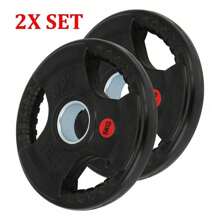 2PCS 5kg Grip Weight Plates Set Lifting Weights Discs Cast Iron Rubber Gym - Variant1 - View 2