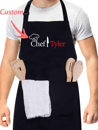 Custom Chef Apron, Funny Apron Adjustable Cooking Kitchen Chef Apron Funny Bib Aprons For Women Men, Apron For Men, Birthday Gift For Men, Father's Day Gift, Unisex Apron, Gift For Him, Kitchen Apron, Housewarming Gift, Apron For Kitchen, Home, Apron Women, Fathers Dad Gift, Customized Personalised Gifts, Fall Decor