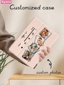 Customized IPad 10th Generation Protective Case, Personalized Leather Cover Compatible With IPad 7/8/9th 10.2", Galaxy Tab S7/S8 11", Tab A7 Lite 8.7", DIY Tablet Protective Shell, Creative DIY Case, Kids, Family, Pets Customized Gift For Birthday, Anniversary, Christmas, New Year, Back To School - Multicolor - View 1