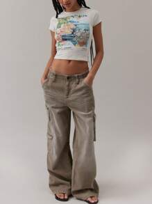 Womens Y2k Graphic Baby Tees Slim Fit Round Neck Showing Navel Cap Sleeve T Shirt Vintage Crop Tops For Summer Womens 90s Streetwear Retro Aesthetic Clothes For Teen Girls - 白色 - 查看 4