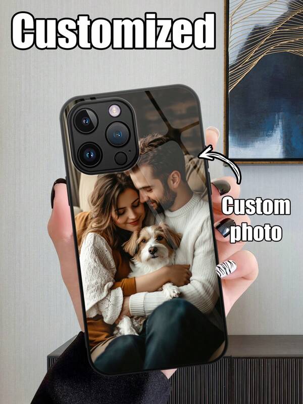 Customized Pattern Phone Case Compatible With IPhone16 15 14 13 12 11 XS XR X 7 8Mini Plus ProMax SE, DIY Design Phone Case, Protective Cover Glass Black, Birthday Gift, Holiday, Stylish, Colorful, Vintage, Cute, Contracted, Funny, Custom, Personalized, Unique, Customized, Ideal Gifts For Him, Ideal Gifts For Her, Boyfriend, Girlfriend, Family, Friends, Grandparents, Couple, For Anniversaries, For Birthdays,Cell Phones & Accessories,Season Picks,2025phonecase
