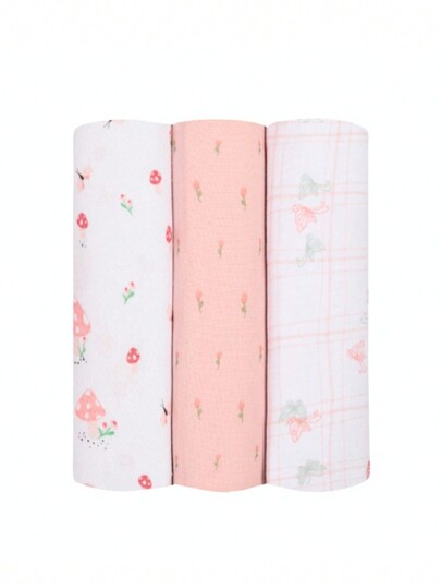 Kit 3 Manta Cueiro Bebe Flanelado Papi 80cmx80cm Menino Menina 100% algodão