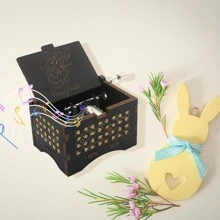 1 PC, Custom Melody Music Box, You Are My Sunshine, Personalized Music Box, Custom Metal Melody Mechanism, Classical Carved Music Box, Music Theme Box, Gift For Friends, Easter Gift For Close Friends - Multicolor - View 1