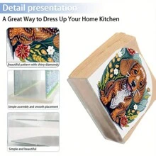 1pc Cute Dog & Cat Pattern DIY Diamond Painting Tissue Box Cover, Unique Crystal Rhinestone Design, Great For Home Decor, Desktop Accessory And Various Occasions
