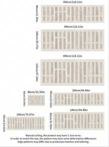1 块现代横条纹地毯，现代简约设计，长走廊地毯，家居装饰，防污，舒适，防尘，易于清洁 - 彩色 - 查看 8