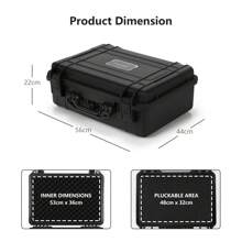 56x44x22cm Waterproof Hard Case Shockproof Camera Dustproof Protect Tool Box - Black - View 2