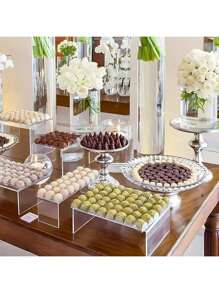 5 层透明亚克力展示架，万圣节圣诞节甜点展示架，1 套 5 种尺寸，适用于珠宝店设备的透明亚克力展示架