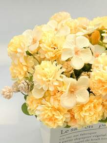 1/3Pcs Yellow Artificial Flowers,Fake Flowers,For Home Decoration,Decorative Faux Flowers,Fake Plants,Desk,Room Decoration Stuff,Wedding Bouquet Decor,Vase Decoration,Summer Decoration.