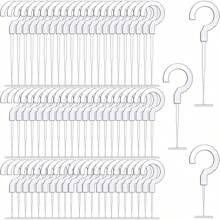 3000 Pieces Plastic J Hook Fasteners Clothing Tagging Fasteners Hanging Tag Fasteners For Tag Label, Standard Tagging Barbs, 3 Sizes, 1.5 Inch, 2.2 Inch, 2.8 Inch (1500)
