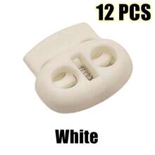 12 piezas/paquete Cordón de plástico con cierre de hole de 5 mm de colores mixtos, clip, ropa deportiva de short - Multicolor - Ver 12