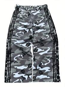 Women Wide Leg Denim Pants Casual Cute Stripe Print Loose Jeans Trousers For Work Office Streetwear - Nhiều màu - Xem 5