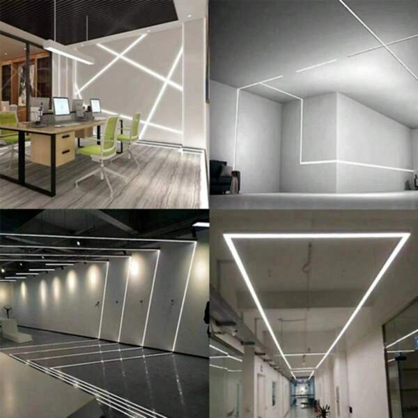 6Stk 1m LED Profil Aluprofil Alu Schiene Leiste schwarz für LED-Streifen Leucht