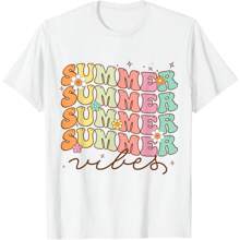 Retro Groovy Summer Vibes For Women Men Kids Summer Vacation T-Shirt