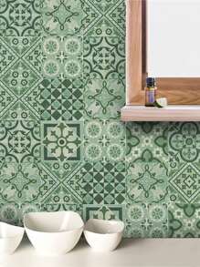 SUPSTICKER 1 Roll Moroccan Style Peel And Stick Wallpaper, Water/Oil Resistant, Heat Resistant, Removable Decal Sticker For Kitchen, Living Room, Bedroom, Bathroom Remodel Gifts Birthday Graduation Wall Paper Wall Stickers Room Decor Wall Decor Wall Sticker Kitchen Decor - Multicolor - View 9