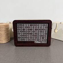 1 Stück Holzzähler Münzspardose - Großer Münzsparschwein für Erwachsene - Münzaufbewahrung bis zu 10.000 Euro mit Zielerfolgsverfolgung - Hochwertige Holzspardose mit Löschstift - Ideales Geschenk für Freunde - Premium Holz Münzbank (Ohne Acrylplatte), (Zufällige Farbe)